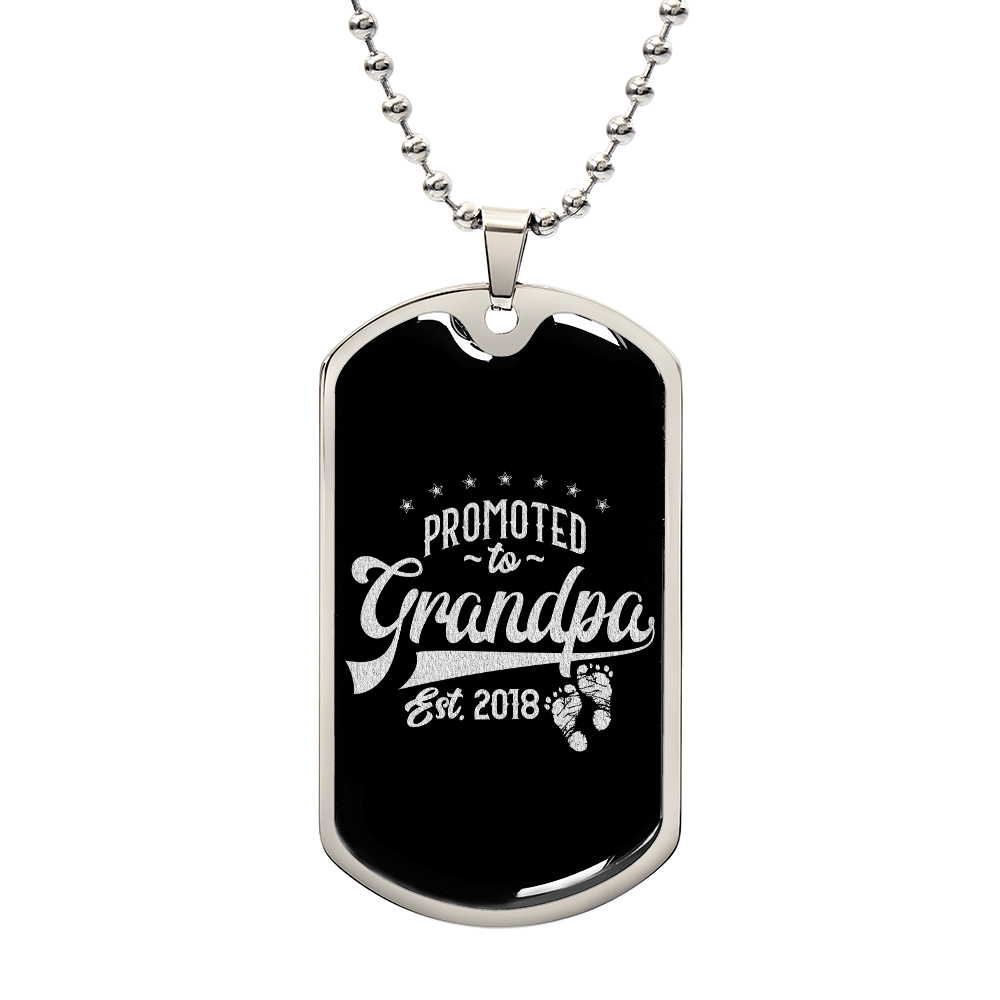 promoted to grandpa DOG TAG