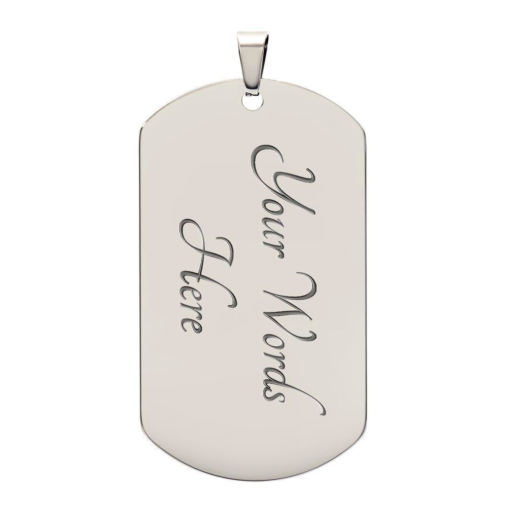 I LOVE YOU SUN Graphic Dog Tag Necklace