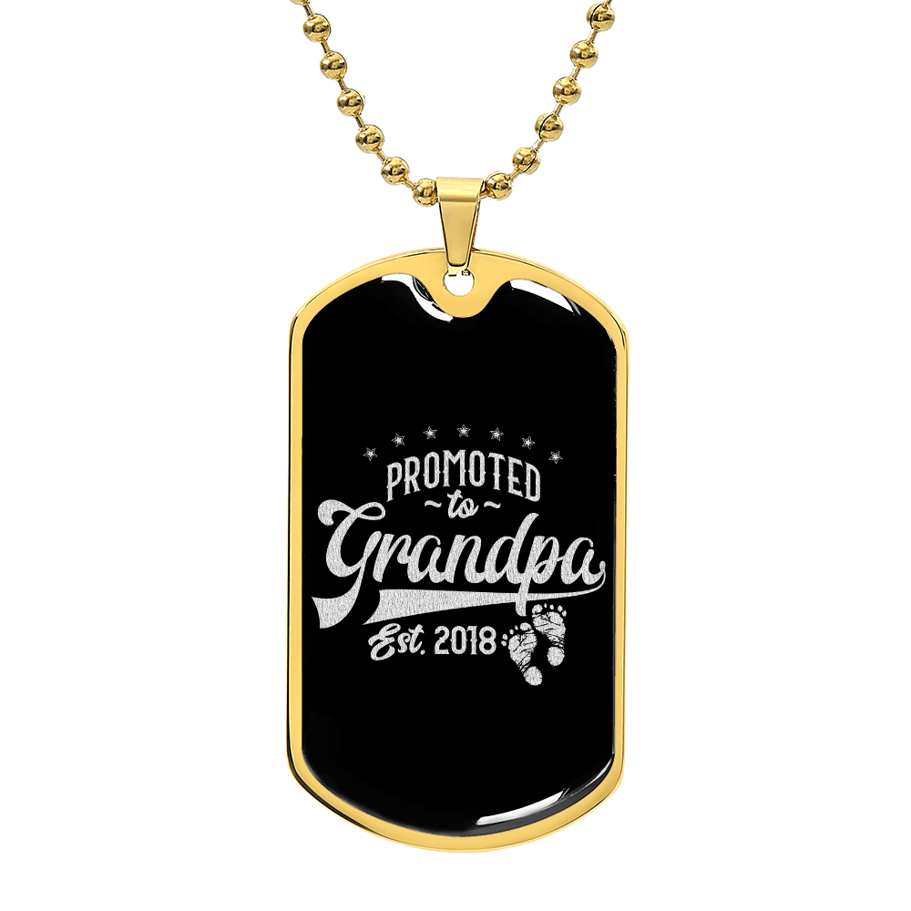 promoted to grandpa DOG TAG