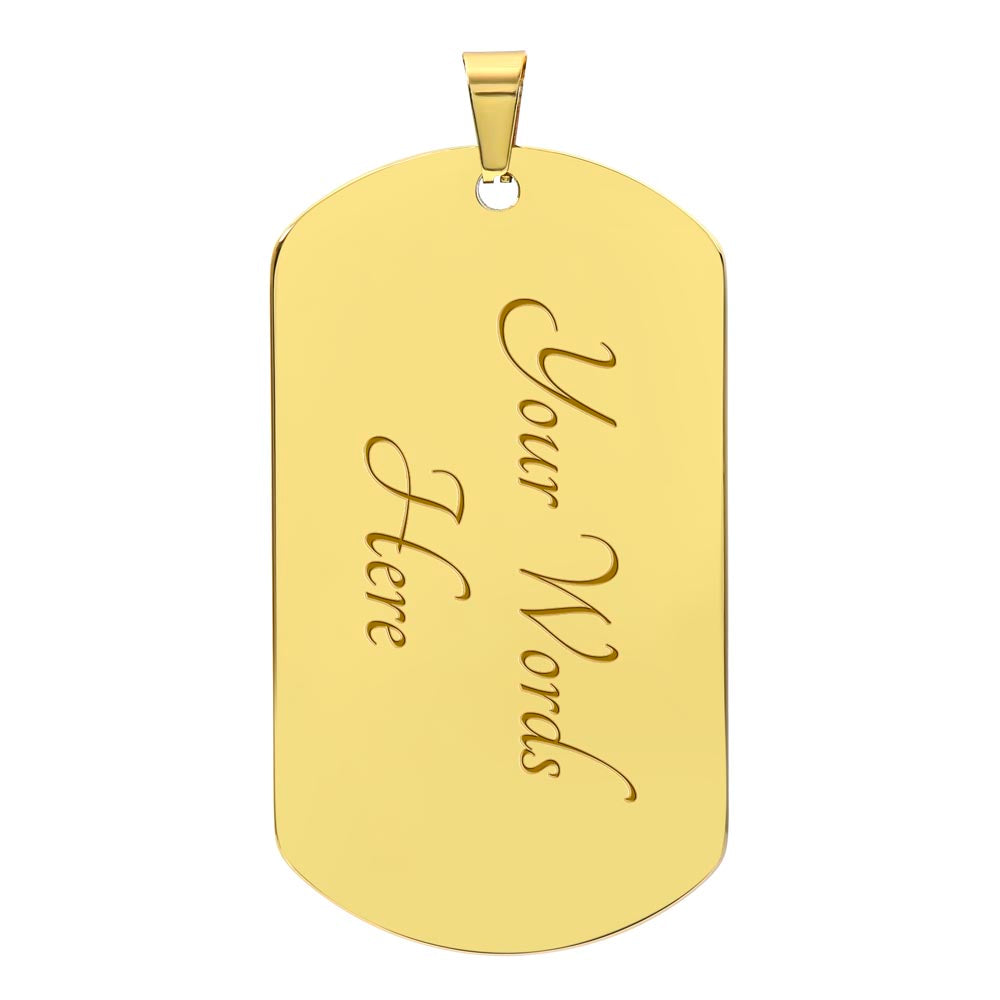 I LOVE YOU SUN Graphic Dog Tag Necklace