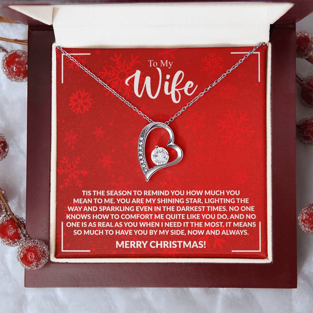 WIFE how much you mean to me.Forever Love Necklace