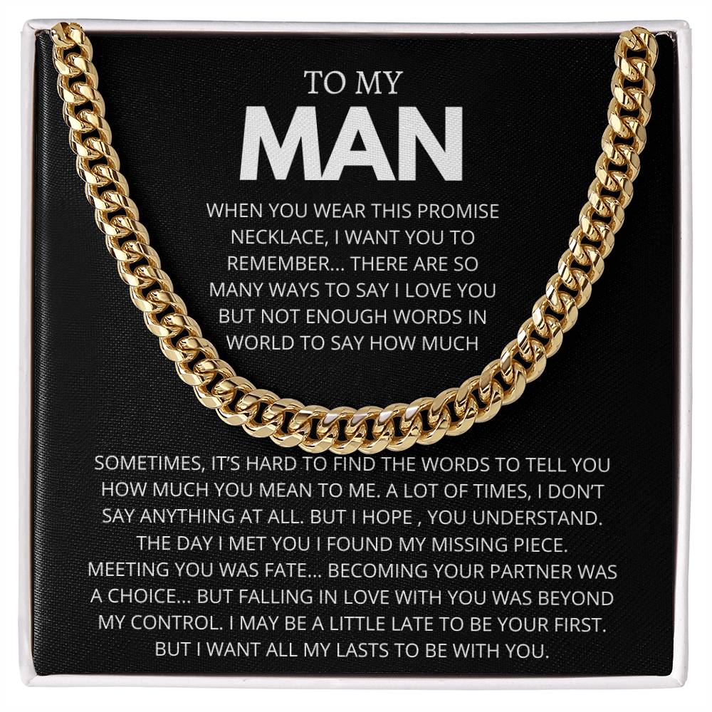 TO MY MAN WORDS TO SAY HOW MUCH