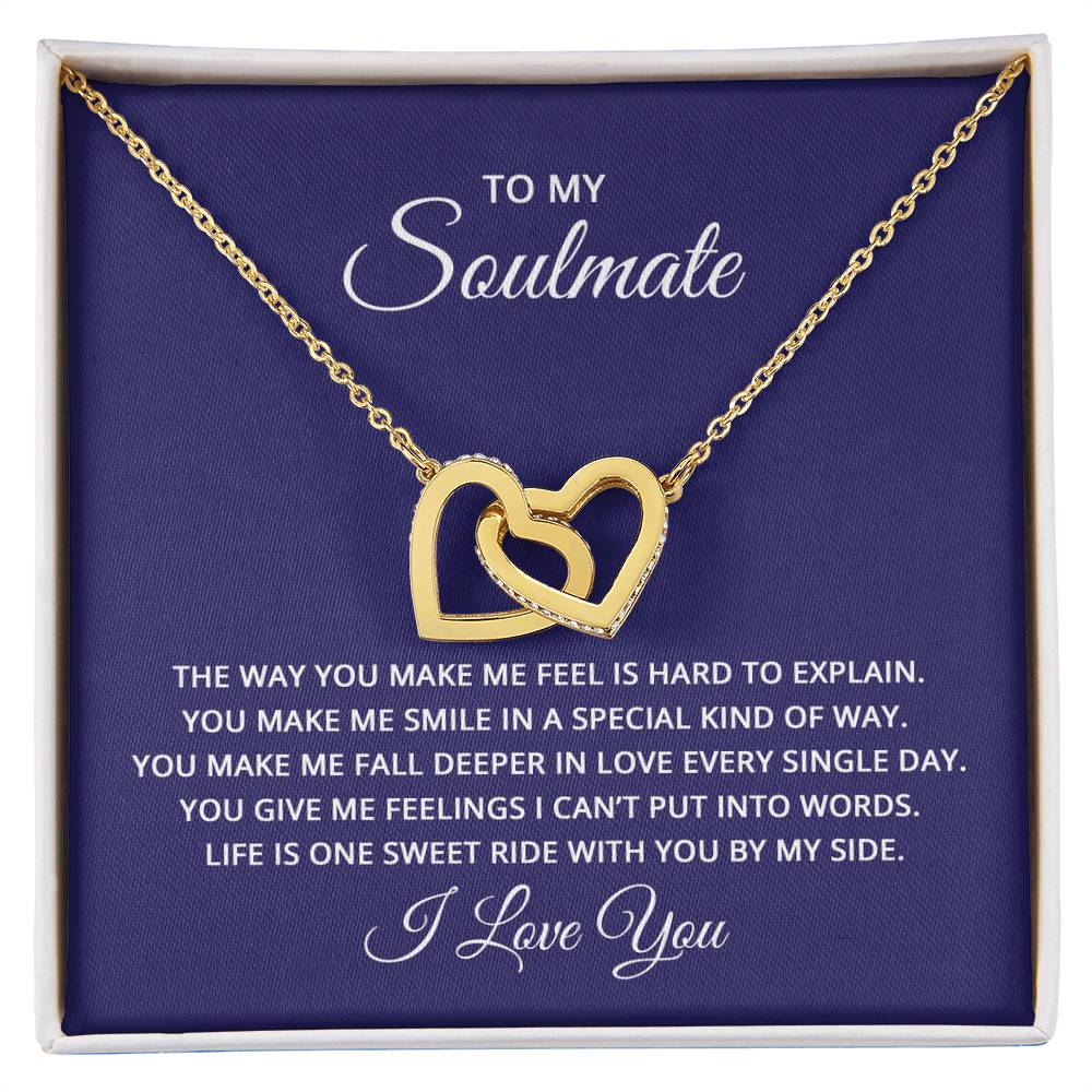 To My Soulmate - the way you make me feel is hard to explain Hearts Necklace