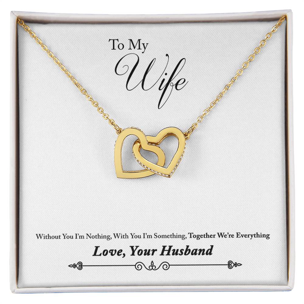 To Wife From Husband Hearts Necklace
