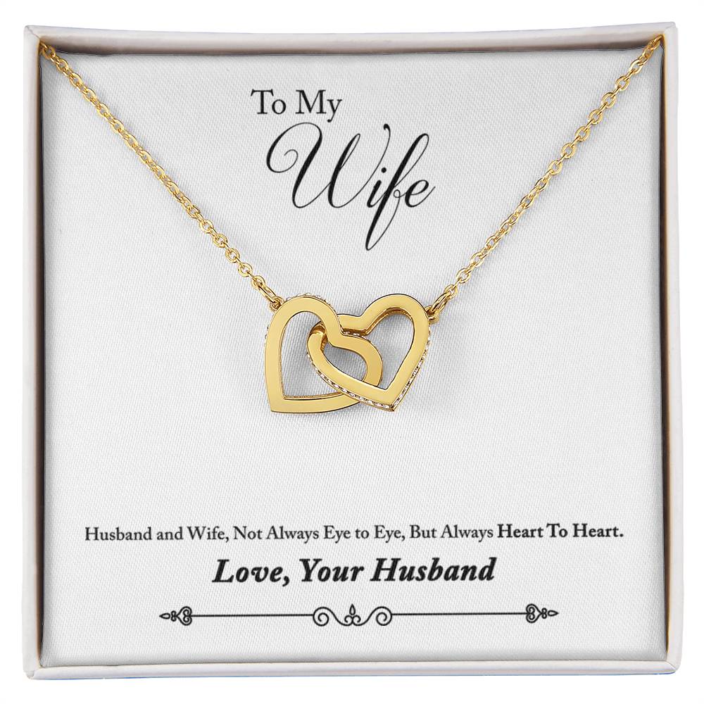 To Wife from Husband Hearts Necklace