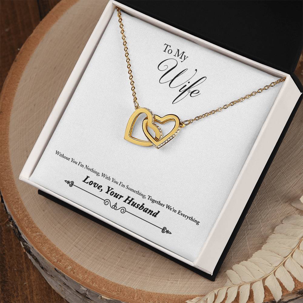 To Wife From Husband Hearts Necklace