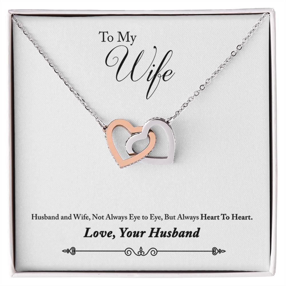 To Wife from Husband Hearts Necklace