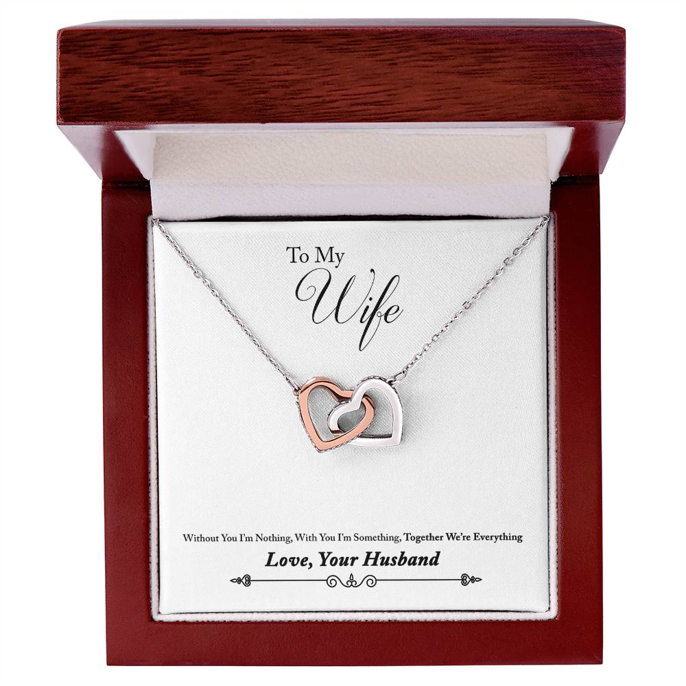 To Wife From Husband Hearts Necklace
