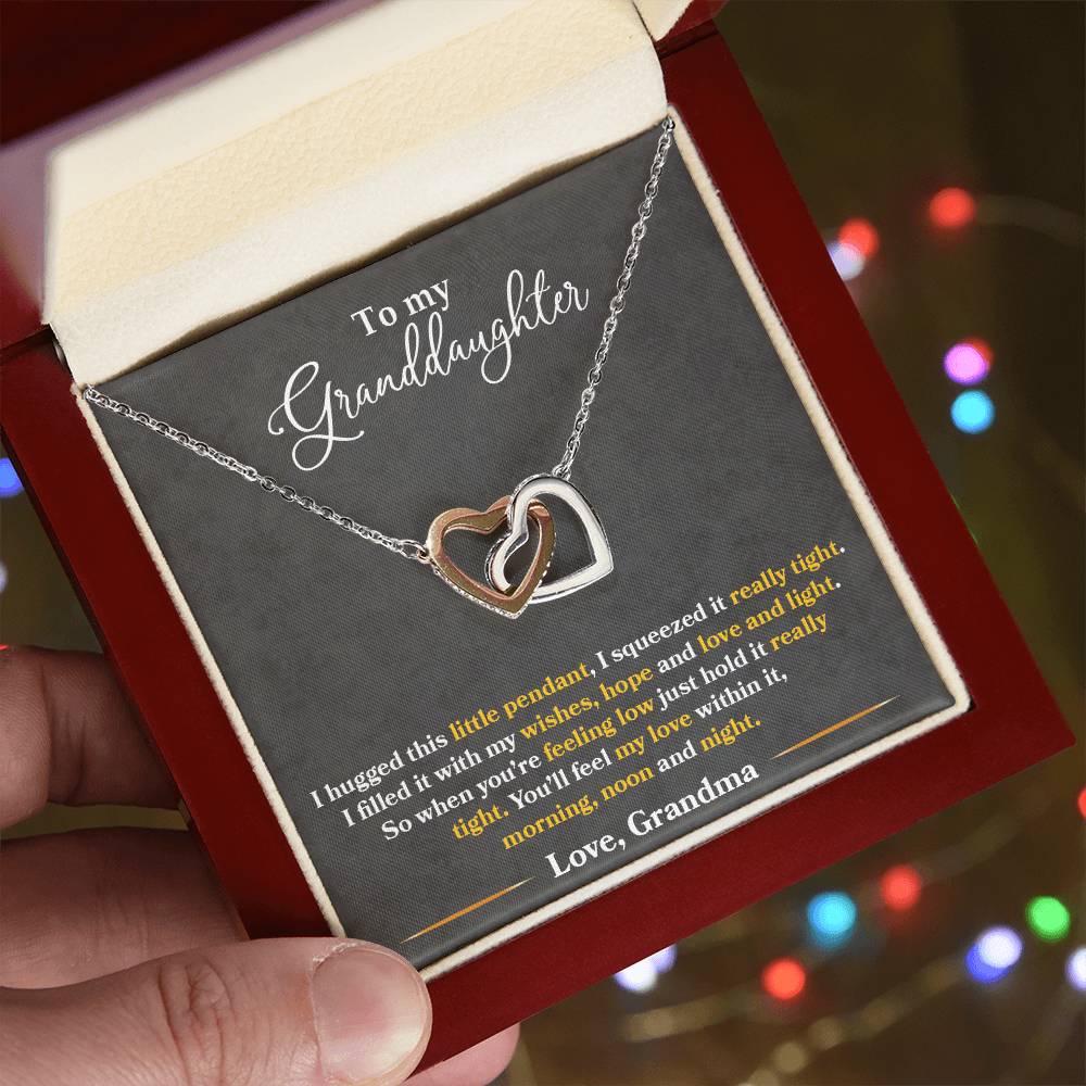 granddaughter-- i hugged the little pendant - love grandma