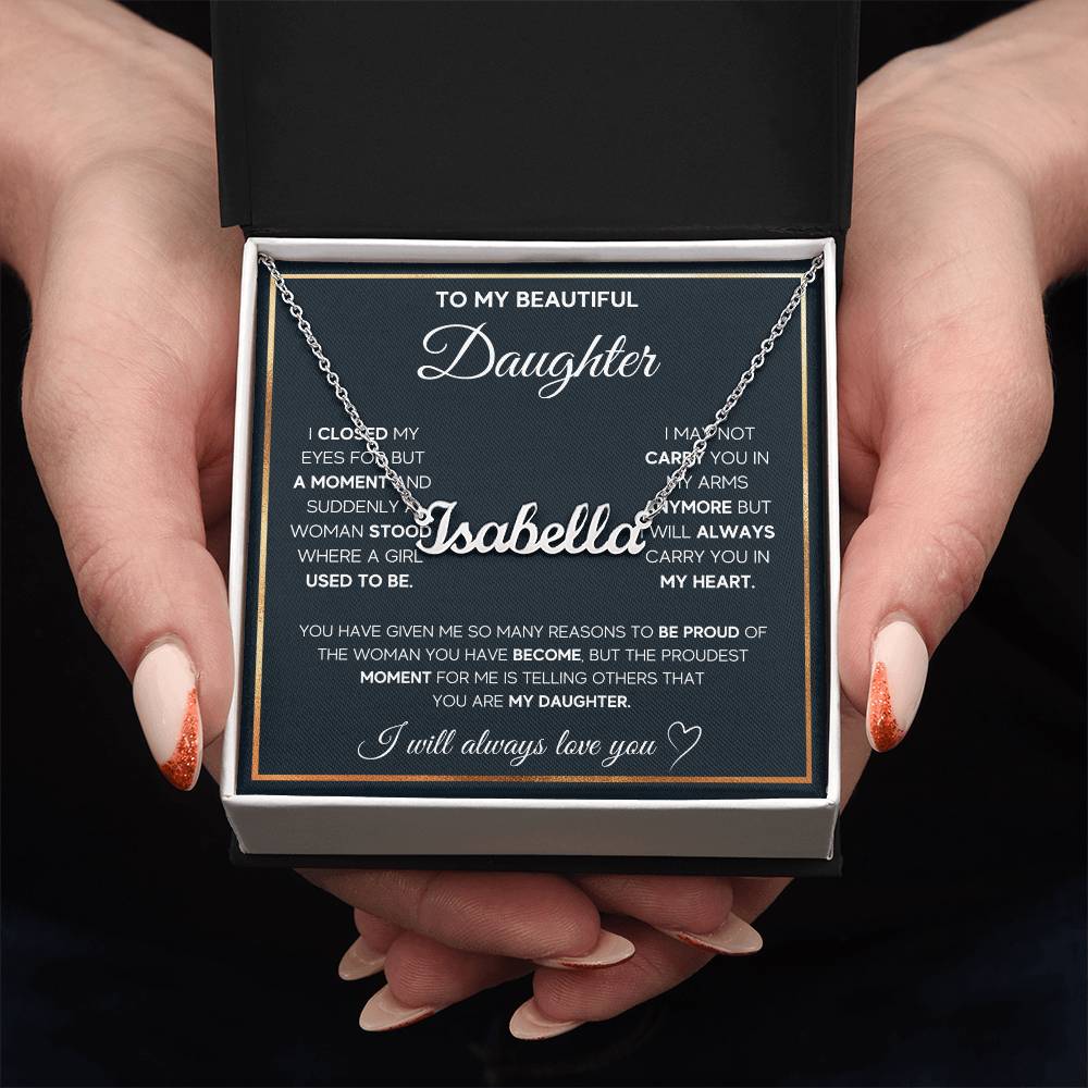 To my daughter Name Necklace