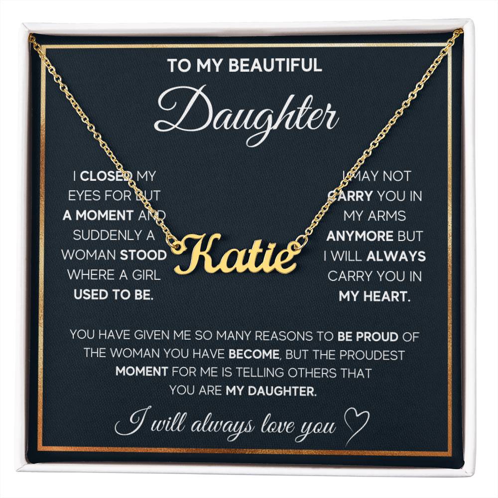 To my daughter Name Necklace
