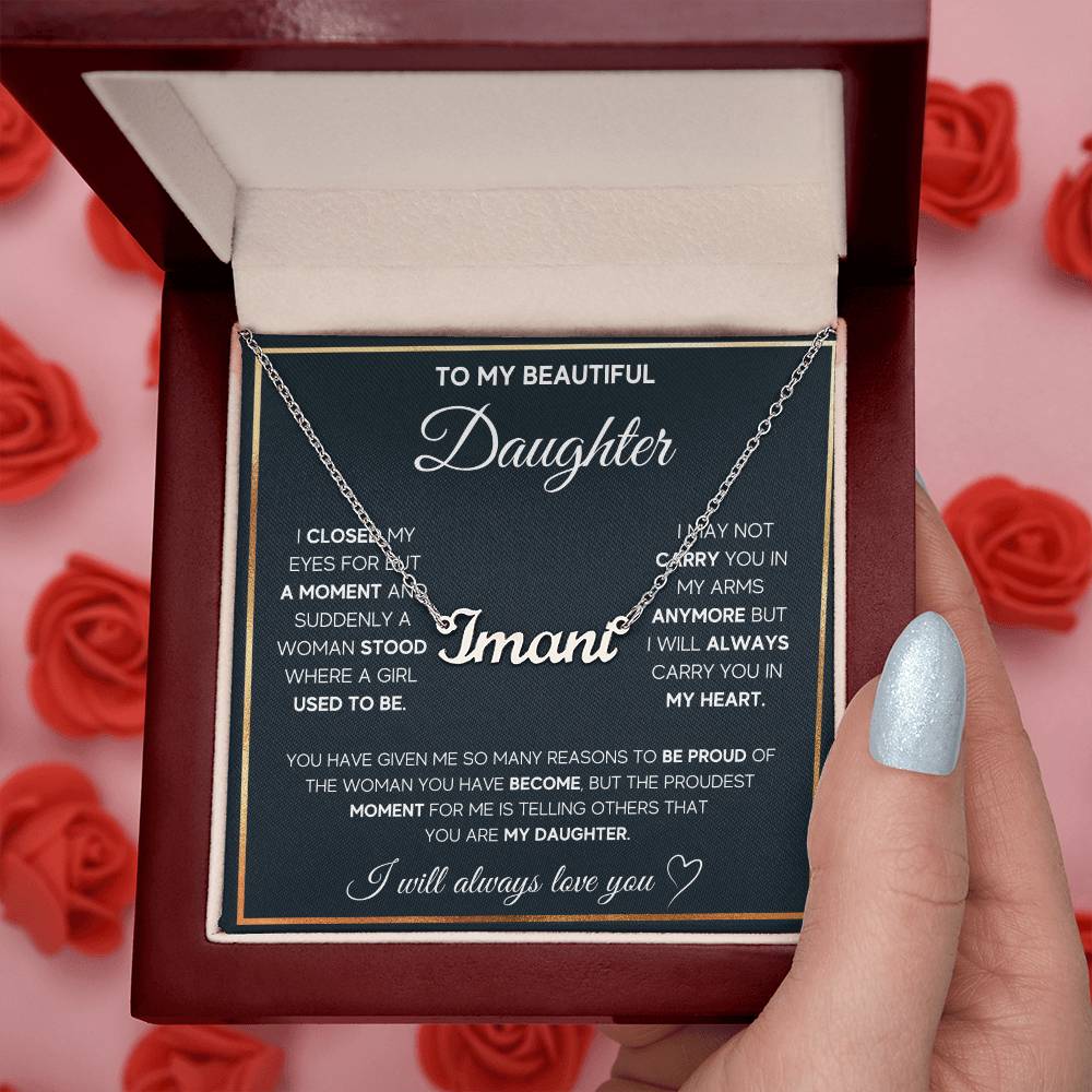 To my daughter Name Necklace