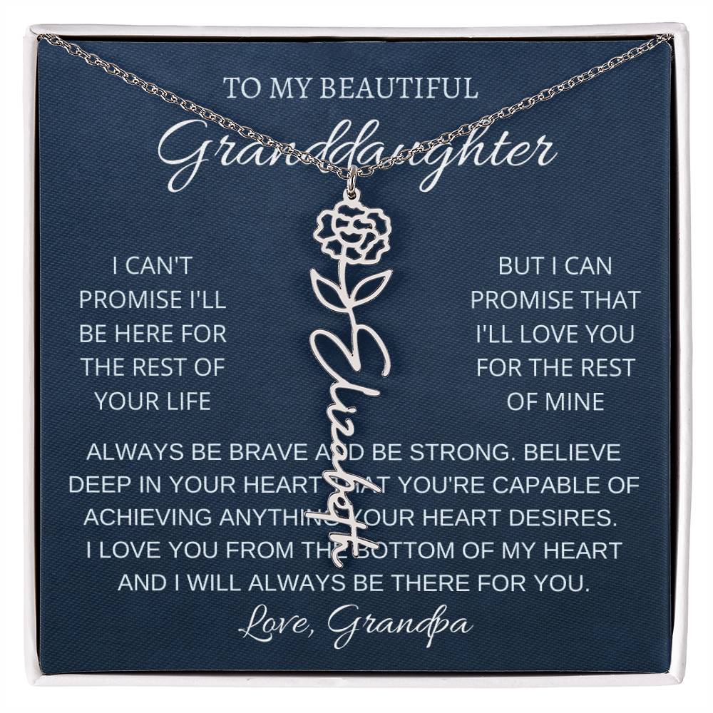 To My Beautiful Granddaughter