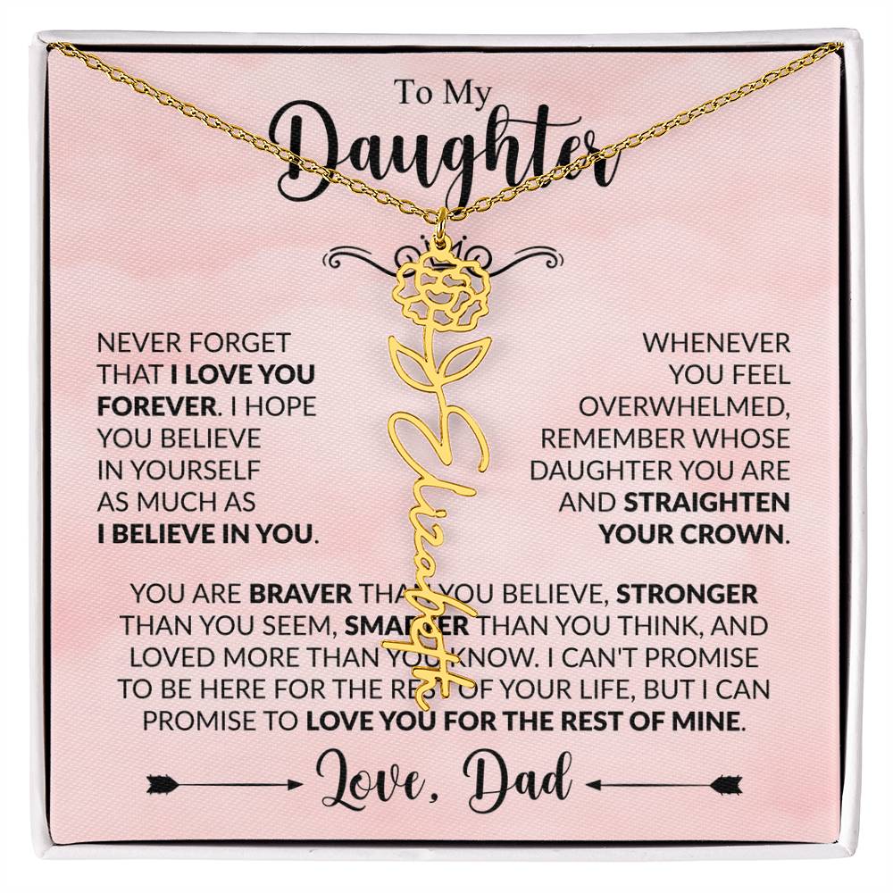 Daughter - Straighten Your Crown - Dad - Rose