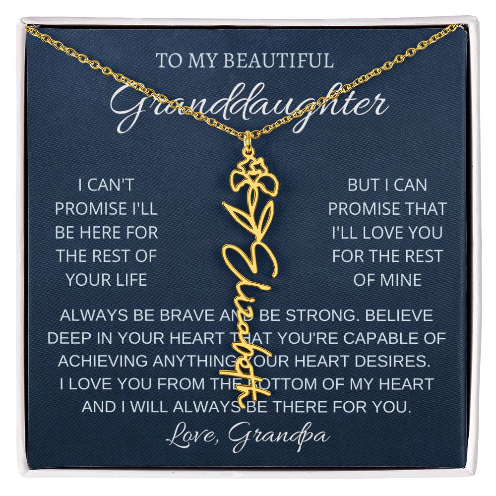 To My Beautiful Granddaughter