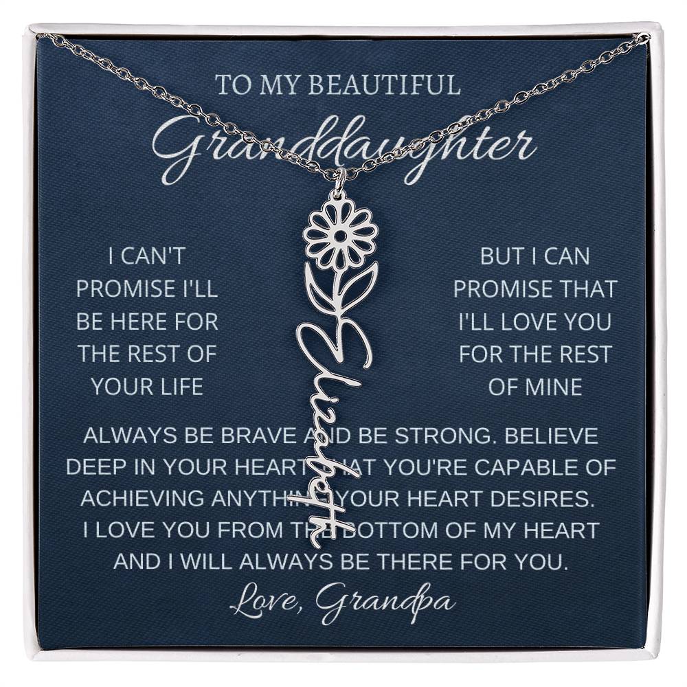 To My Beautiful Granddaughter