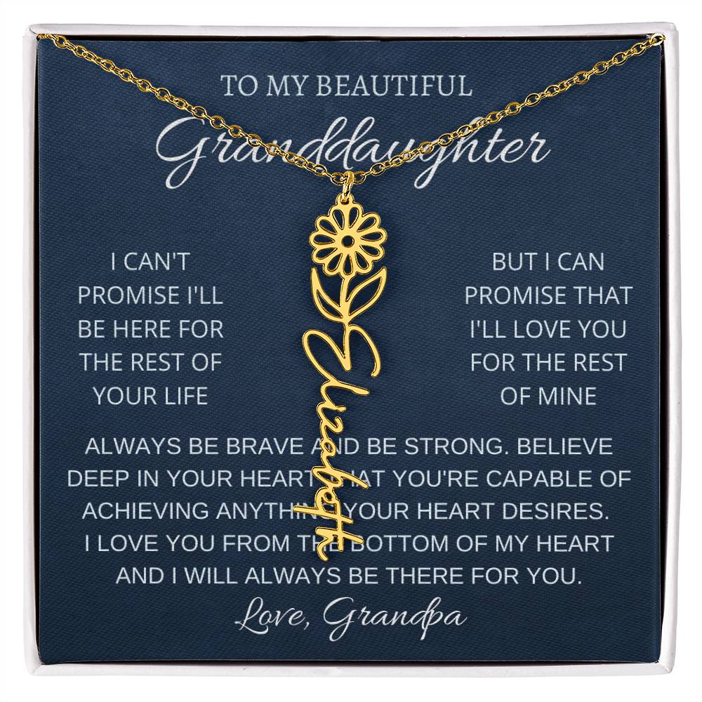 To My Beautiful Granddaughter