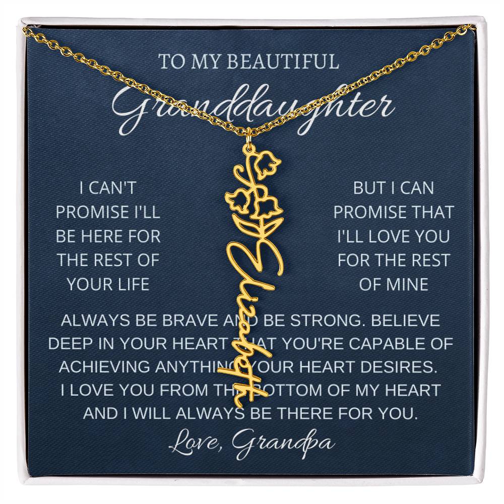 To My Beautiful Granddaughter