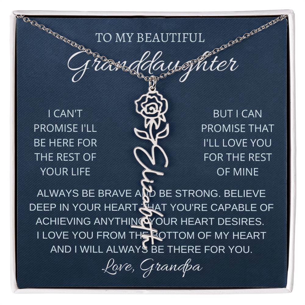 To My Beautiful Granddaughter