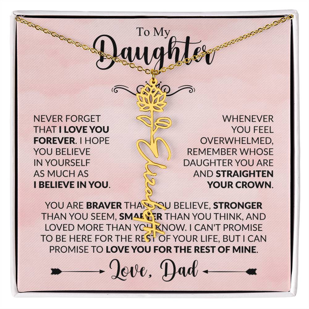 Daughter - Straighten Your Crown - Dad - Rose