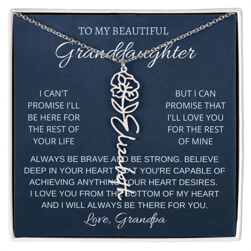 To My Beautiful Granddaughter