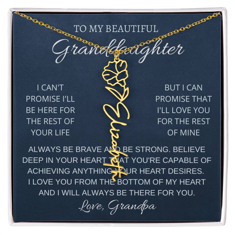 To My Beautiful Granddaughter