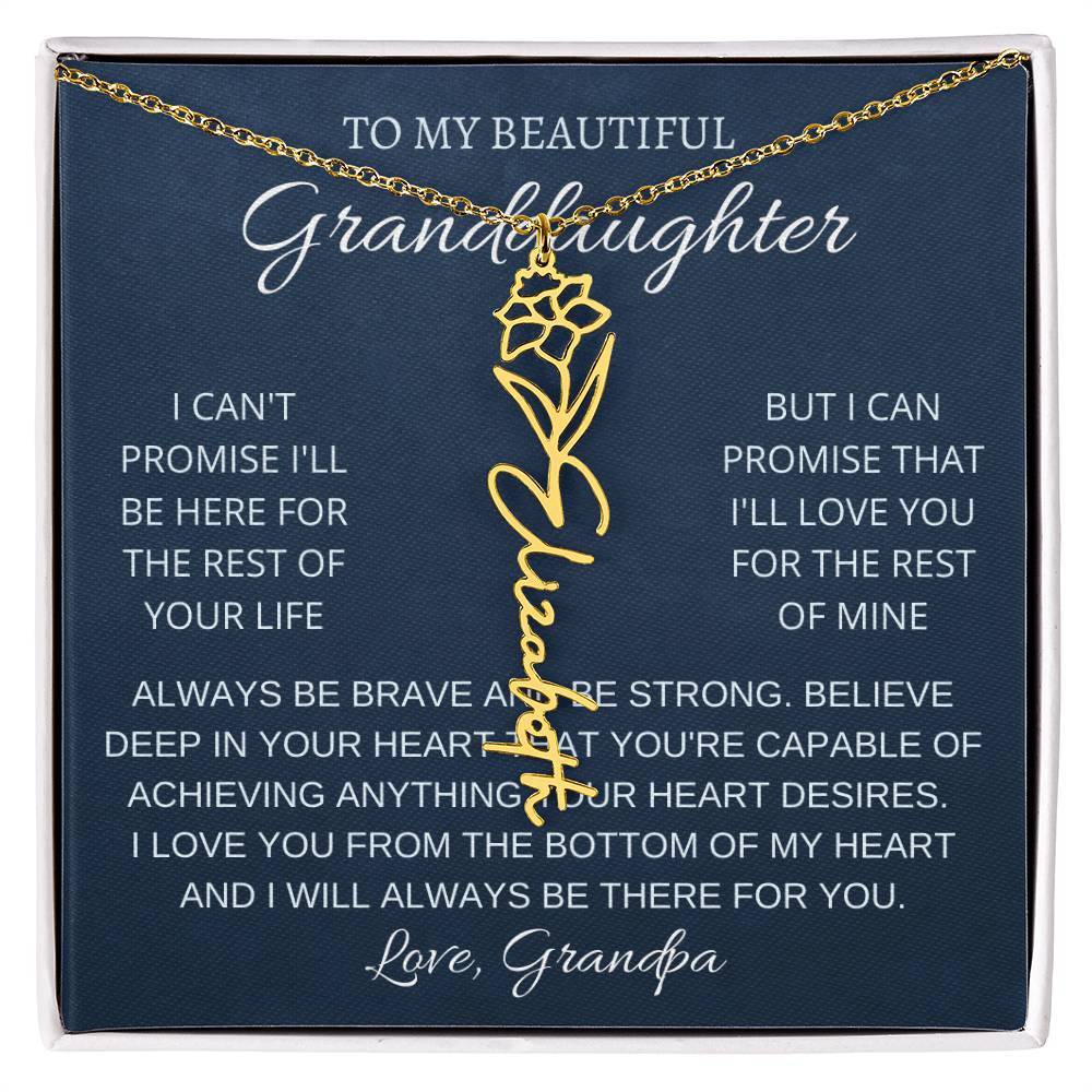 To My Beautiful Granddaughter