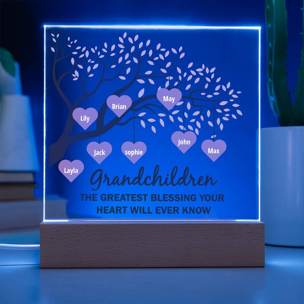 Acrylic Square Design_Grandchildren-Personalized