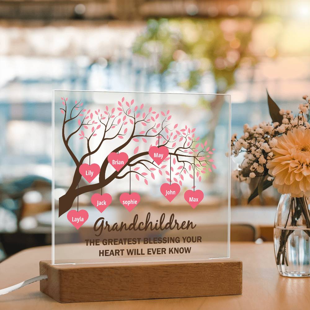 Acrylic Square Design_Grandchildren-Personalized