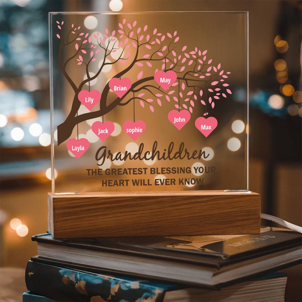 Acrylic Square Design_Grandchildren-Personalized