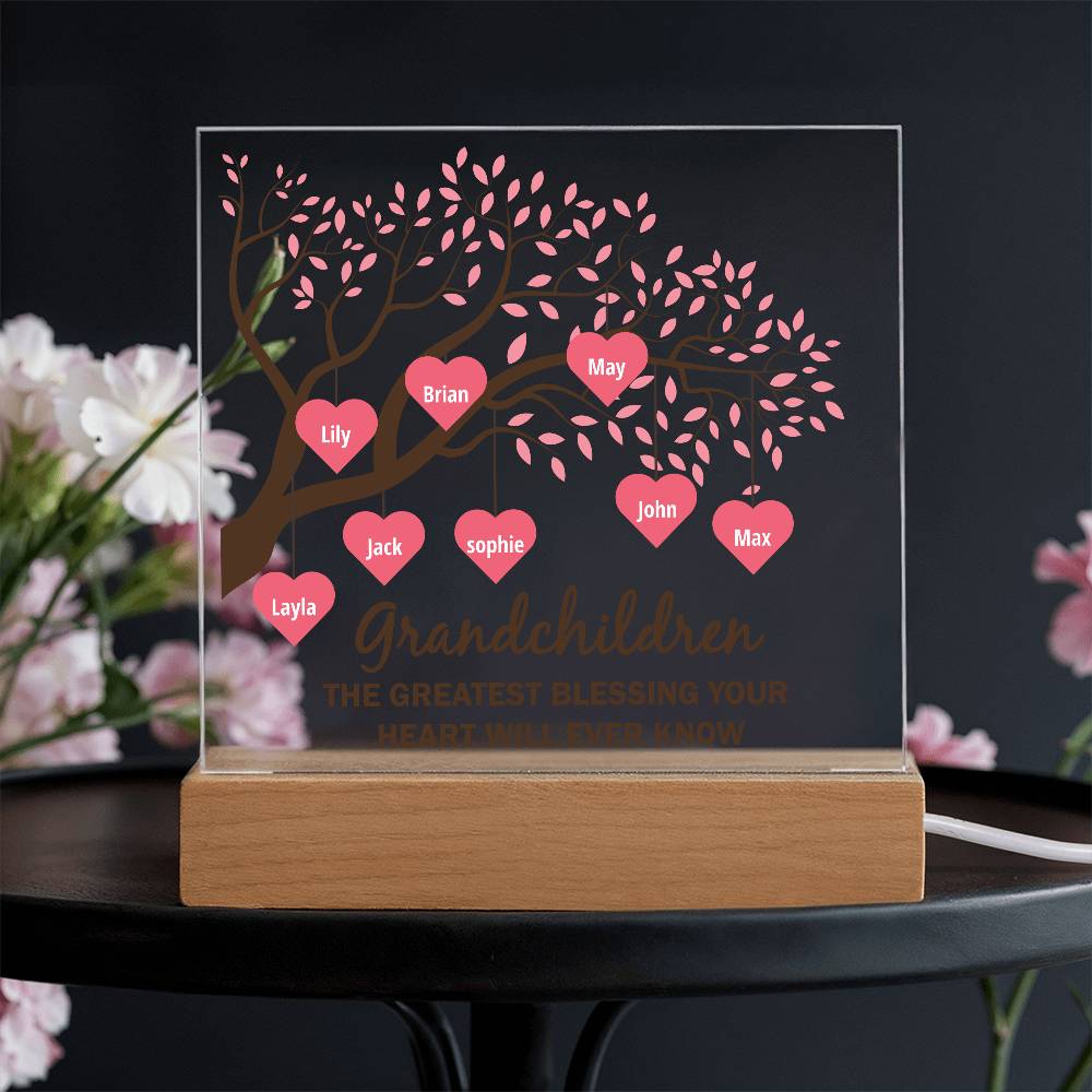 Acrylic Square Design_Grandchildren-Personalized