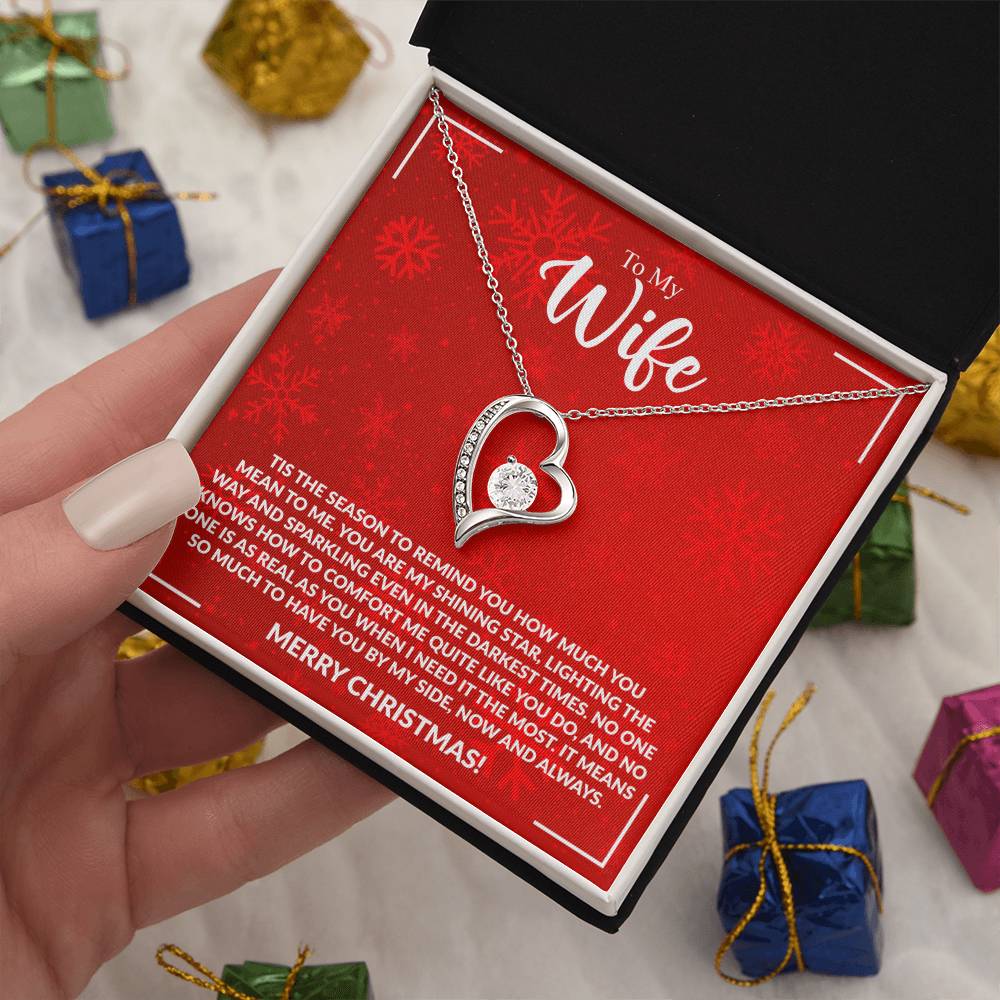 WIFE how much you mean to me.Forever Love Necklace
