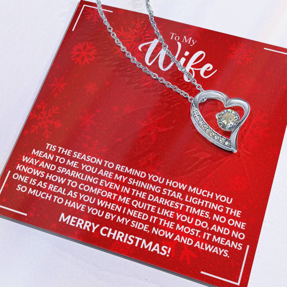 WIFE how much you mean to me.Forever Love Necklace
