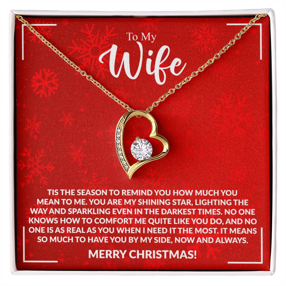 WIFE how much you mean to me.Forever Love Necklace