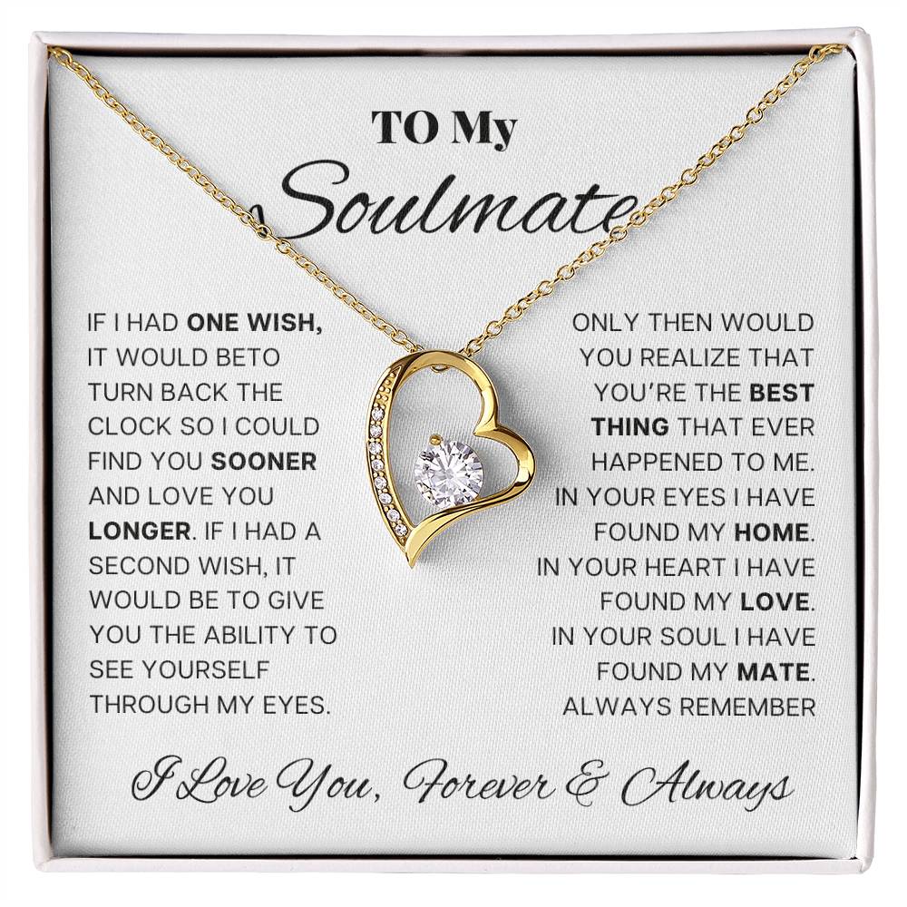 TO MY SOULMATE ONE WISH