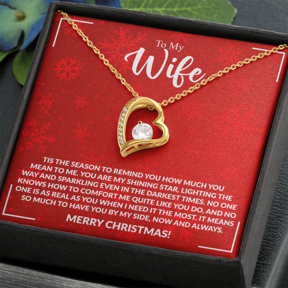 WIFE how much you mean to me.Forever Love Necklace