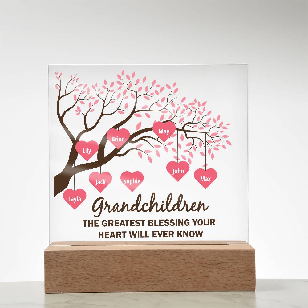 Acrylic Square Design_Grandchildren-Personalized