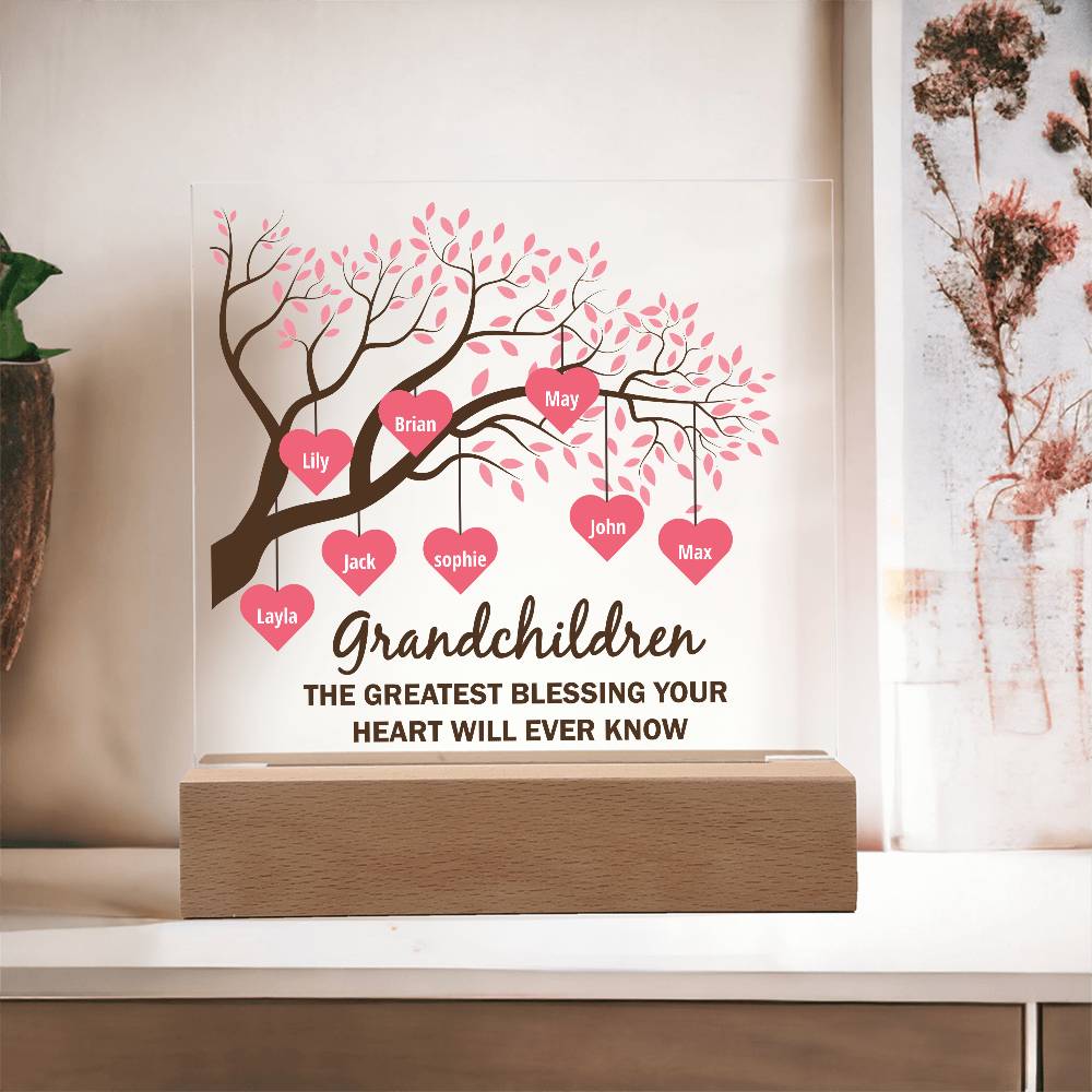 Acrylic Square Design_Grandchildren-Personalized