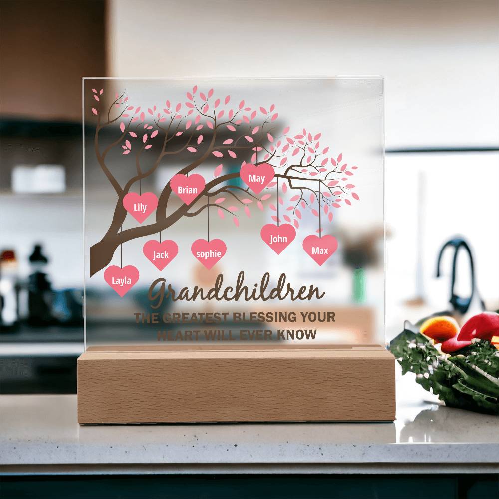 Acrylic Square Design_Grandchildren-Personalized