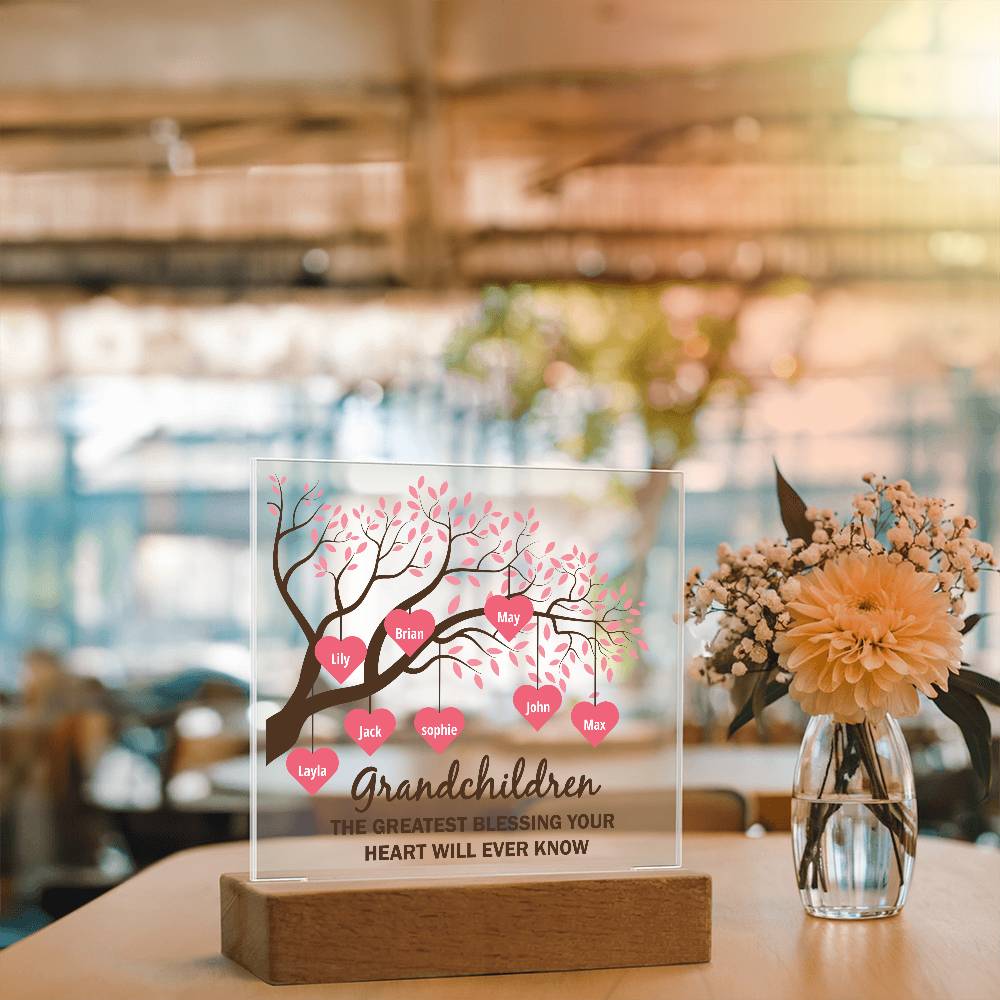 Acrylic Square Design_Grandchildren-Personalized