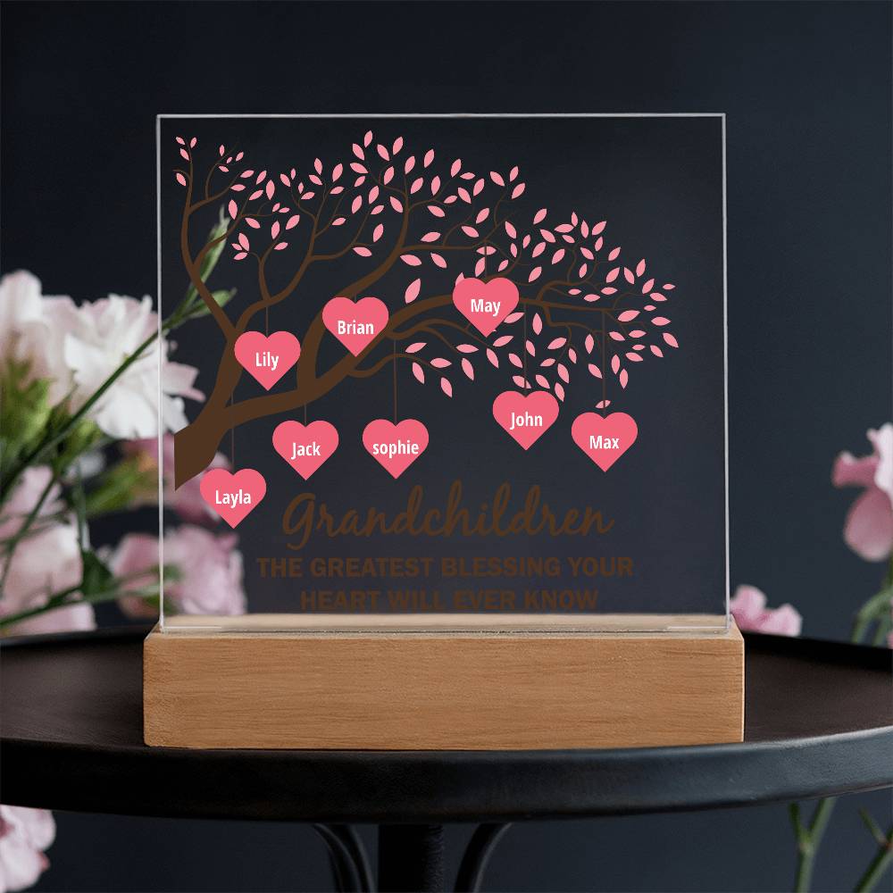 Acrylic Square Design_Grandchildren-Personalized