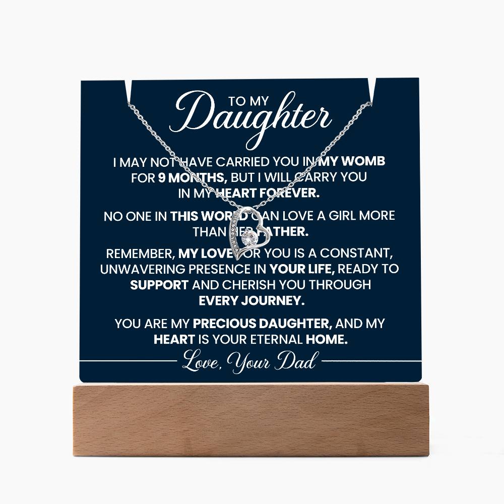 To My Daughter - Keepsake Acrylic & Forever Love Necklace