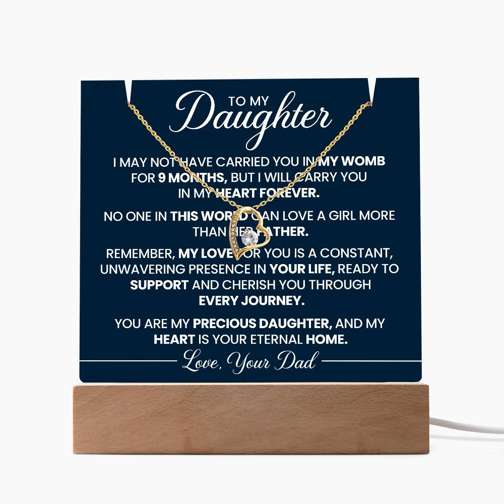 To My Daughter - Keepsake Acrylic & Forever Love Necklace