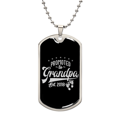 promoted to grandpa DOG TAG