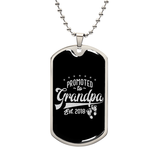 promoted to grandpa DOG TAG