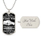 I LOVE YOU SUN Graphic Dog Tag Necklace