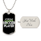 fav socccer player  DOG TAG