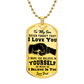 I Beleieve in you son Luxury Graphic Dog Tag Necklace