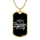 promoted to grandpa DOG TAG
