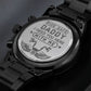 Ride Safe Daddy-Black Chronograph Watch with Engraving